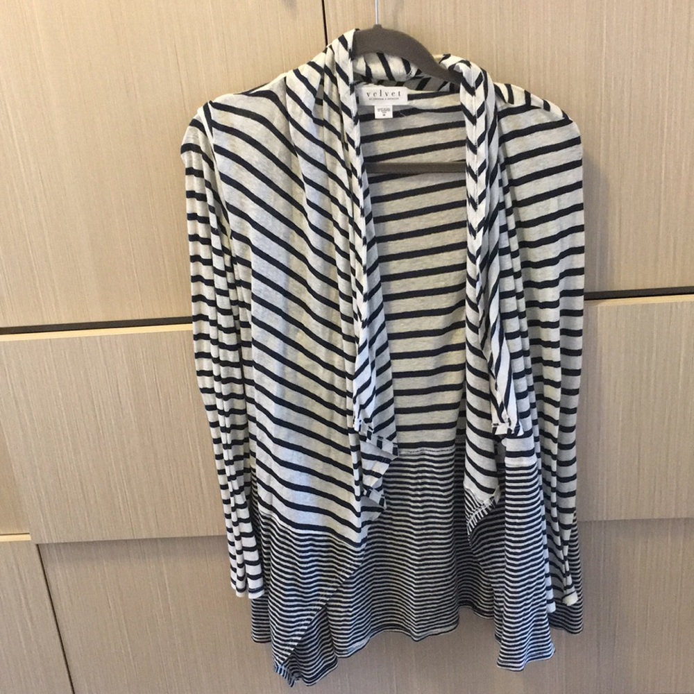 Velvet by Graham & Spencer drapey cotton cardigan